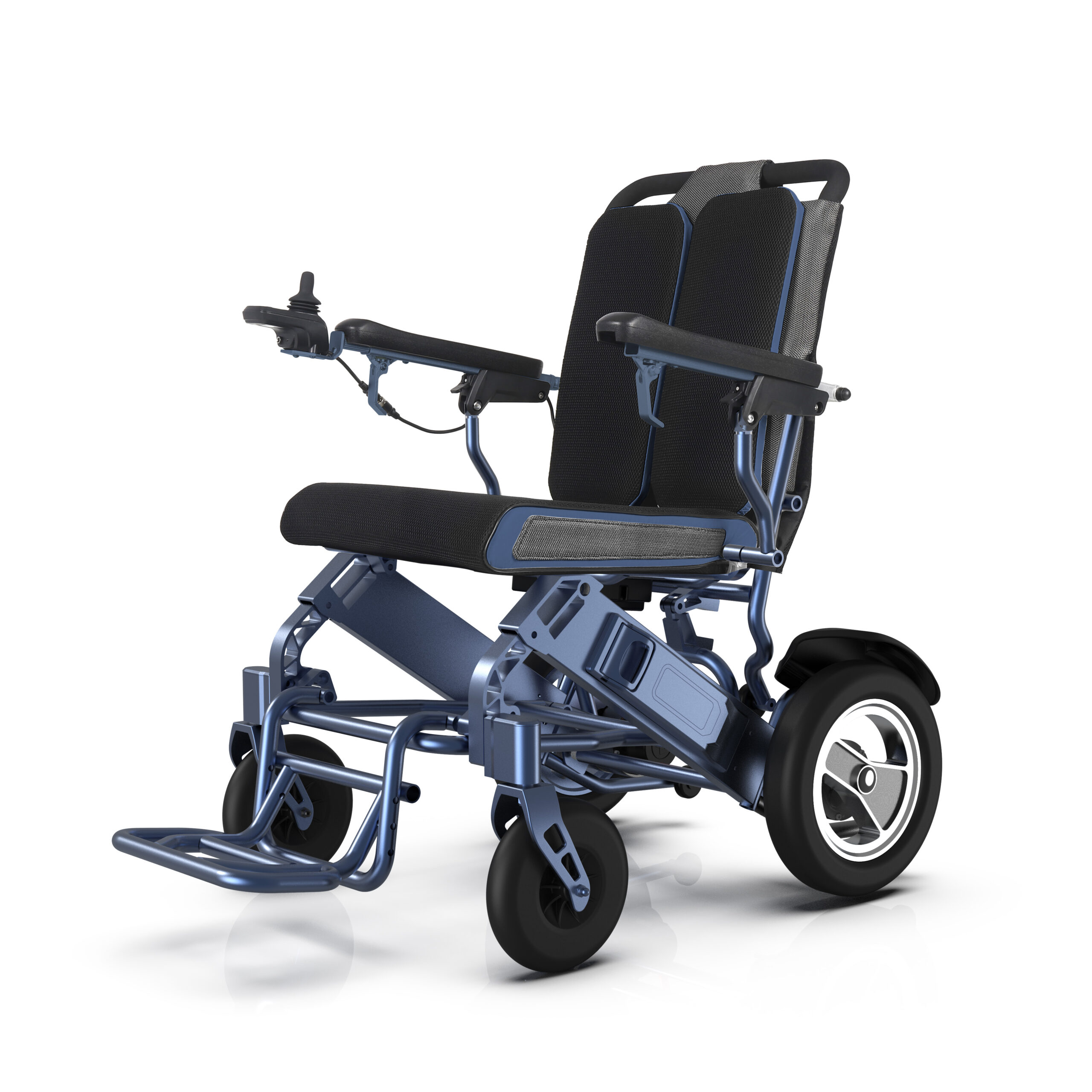 Passionspot Lightweight Folding Electric Wheelchair - Gemstone Blue