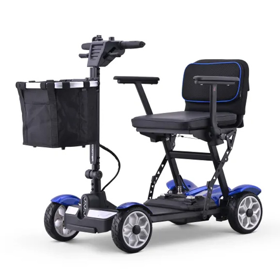 UltimatePoint GlideGo 4 Wheel Mobility Scooter for Adults Seniors – Foldable with 24V 12Ah Battery