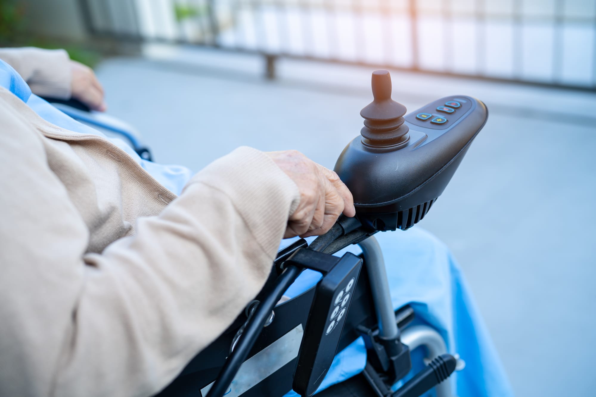 motorized wheelchair for elderly